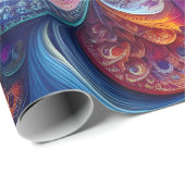 Schönes Fraktal Geschenkwrap Geschenkpapier (Rolleneckpunkt)