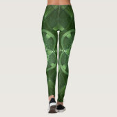 Schönes Fraktal Green Celtic Pattern Leggings (Rückseite)