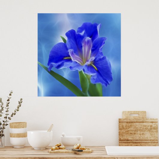 Schönes Fraktal Iris und seine Bedeutung Poster (Küche)