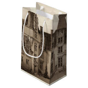 Schönes französisches Chateau in den Sepia-Töne Kleine Geschenktüte