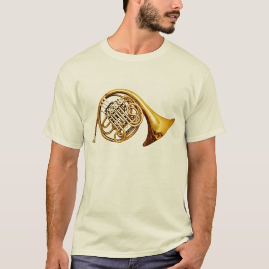 Schönes französisches Horn-Messingmusikinstrument T-Shirt (Vorderseite)