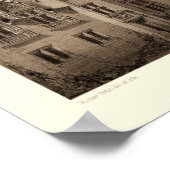 Schönes französisches Schloss in Sepia Tones Poster (Ecke)