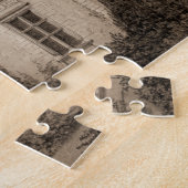 Schönes französisches Schloss in Sepia Tones Puzzle (Seite)