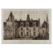 Schönes französisches Schloss in Sepia Tones Schneidebrett (Vorderseite)
