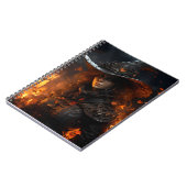 Schönes FrauenHalloween Spooky Hexenportrait Notizblock (Linke Seite)