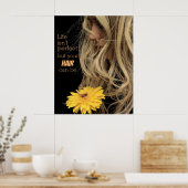 Schönes Frauenhaus Blume Friseur Salon Poster (Küche)