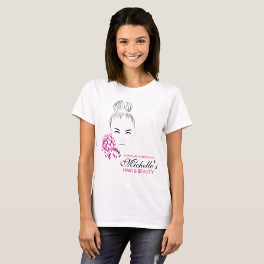 Schönes Frauenmode-Illustrationseinbrennen T-Shirt (Vorne ganz)