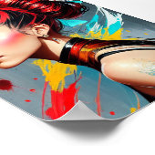 Schönes Frauenportrait Poster (Ecke)