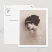 Schönes Frauenprofil Postkarte (Vorne/Hinten)