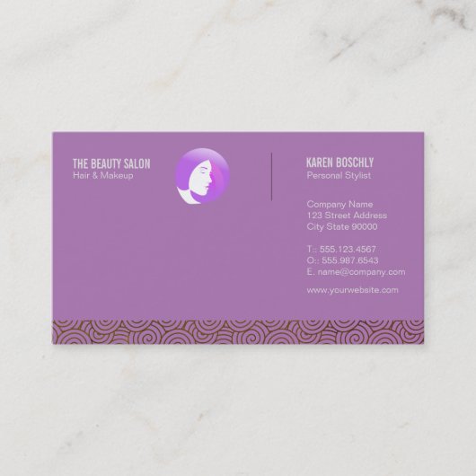 Schönes Frauensymbol Visitenkarte (Vorderseite)