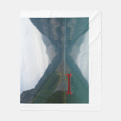 Schönes Friedlicher See Red Canoe Boat Fleecedecke (Vorderseite)