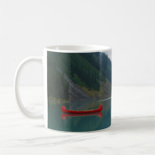 Schönes Friedlicher See Red Canoe Boat Kaffeetasse