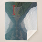 Schönes Friedlicher See Red Canoe Boat Sherpadecke (Vorderseite)