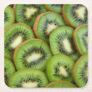 Schönes, frisches KiWi Bereit zum Essen Rechteckiger Pappuntersetzer