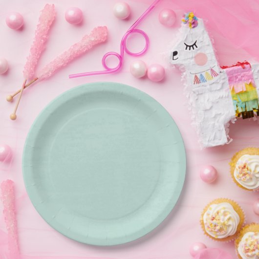 Schönes, frisches Minzgrün Pappteller (Party)