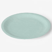 Schönes, frisches Minzgrün Pappteller (Schrägansicht)