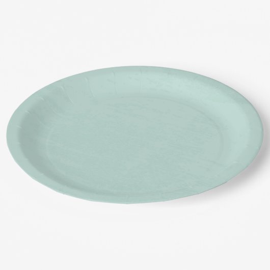Schönes, frisches Minzgrün Pappteller (Schrägansicht)