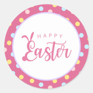 Schönes Frohe Ostern Runder Aufkleber