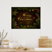 Schönes frohes Weihnachten Poster (Küche)