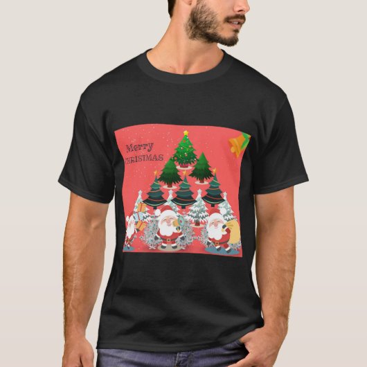 Schönes fröhliches Weihnachtsdesign T-Shirt (Vorderseite)