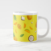 Schönes Fruchtmuster gelb Jumbo-Tasse (Rechts)