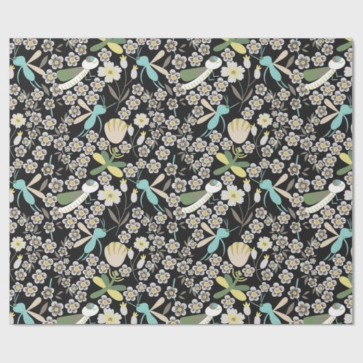 Schönes Frühjahrsmuster Geschenkpapier (Flach)