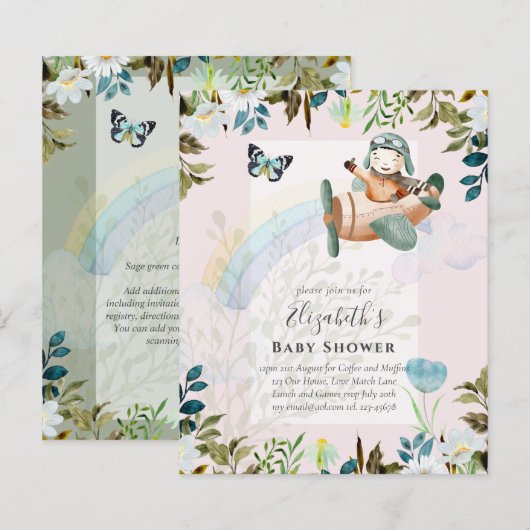 Schönes Fun Pilot Kinderspielgeräte Einladungen (Vorne/Hinten)