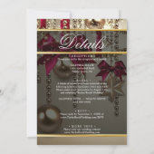 Schönes Funkelnd Foto Hochzeit in einem Einladung (Rückseite)