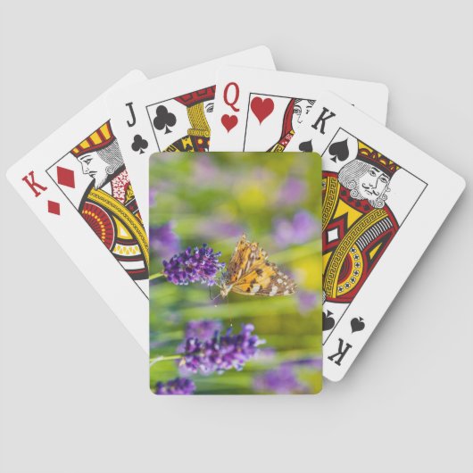 Schönes Fütternd Schmetterlingsdeck beim Kartenspi Spielkarten (Rückseite)