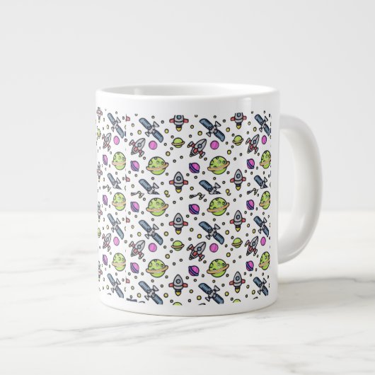 Schönes Galaxiemuster Jumbo-Tasse (Vorderseite Rechts)