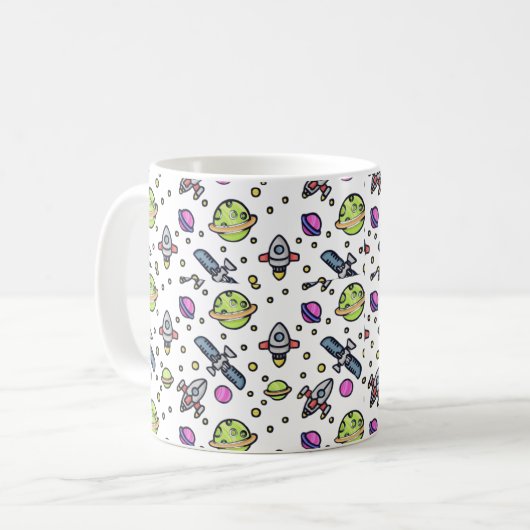 Schönes Galaxiemuster Kaffeetasse (Vorderseite Links)