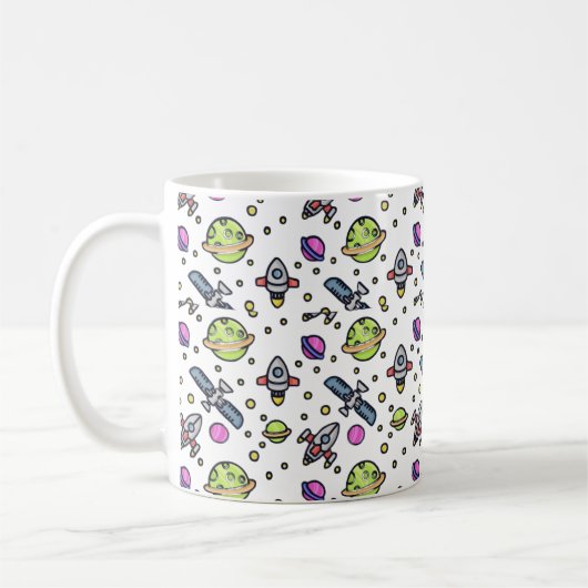 Schönes Galaxiemuster Kaffeetasse (Links)