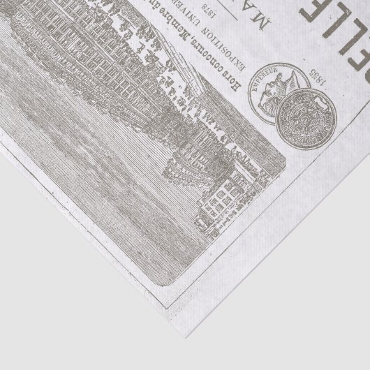 Schönes Gartenhaus Paris 1888 Seidenpapier (Ausschnitt)