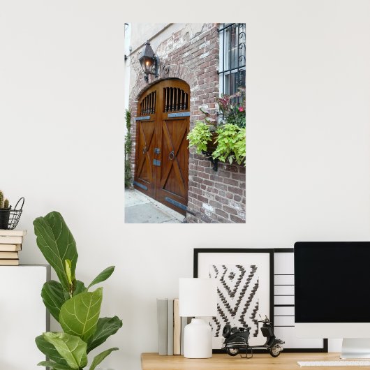 Schönes Gateway in Charleston Poster (Heimbüro)