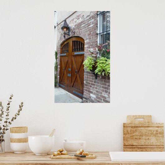 Schönes Gateway in Charleston Poster (Küche)