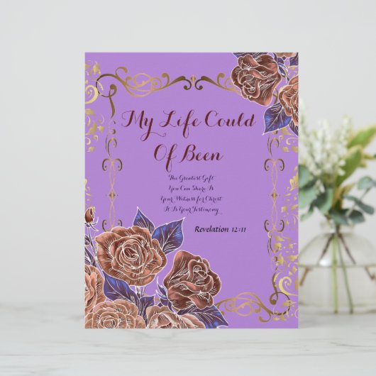 Schönes Gedicht "Mein Lebensgedicht" auf Personali (Stehend Vorderseite)