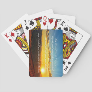 Schönes Gedicht "Möge die Straße aufsteigen, um di Spielkarten