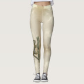 Schönes, gefährdetes Artwork aus bedecktem Leopard Leggings (Vorderseite)