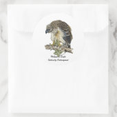 Schönes gefährdetes philippinisches Adlerwerk Runder Aufkleber (Tasche)