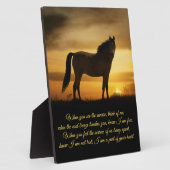 Schönes Geist-Gedächtnisgedicht Pferd im Sonnenunt Fotoplatte (Seite)