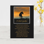 Schönes geistiges PferdeBeileid mit Gedicht Karte (Gelbe Blume)