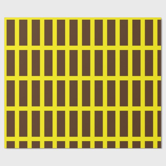 Schönes, gelb-braun-Rechtecke-Wrapping-Papier Geschenkpapier (Flach)