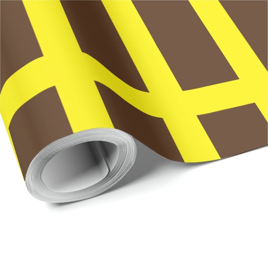 Schönes, gelb-braun-Rechtecke-Wrapping-Papier Geschenkpapier (Rolleneckpunkt)