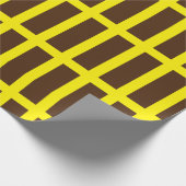 Schönes, gelb-braun-Rechtecke-Wrapping-Papier Geschenkpapier (Ecke)