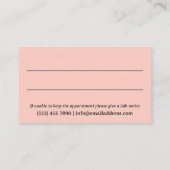 Schönes gelbes blaues Korallen-Blumenlogo Terminkarte (Rückseite)