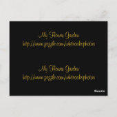 Schönes Gelbes Rose Lesezeichen Postkarte (Rückseite)