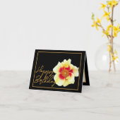 Schönes Gelbes Rosenchic Hübscher Glückwunsch zum Karte (Gelbe Blume)