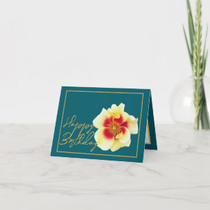Schönes Gelbes Rosenchic Hübscher Glückwunsch zum Karte