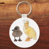 Schönes gelbes und graues Ducklingfoto Schlüsselanhänger (Vorderseite)