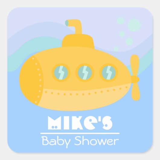 Schönes gelbes Unterwasser Quadratischer Aufkleber (Vorderseite)